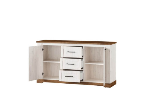 Komoda 2-drzwiowa z 3 szufladami Country