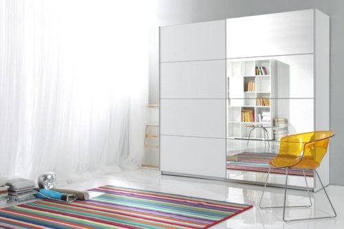 Szafa Beta biała z lustrami