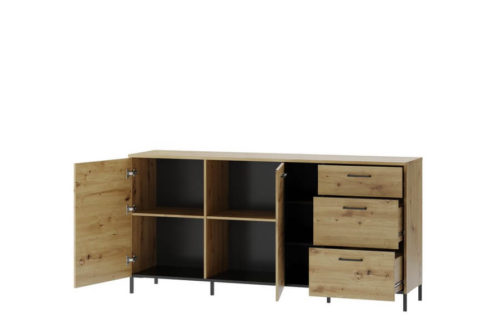 Komoda 2-drzwiowa z 3 szufladami Lucas