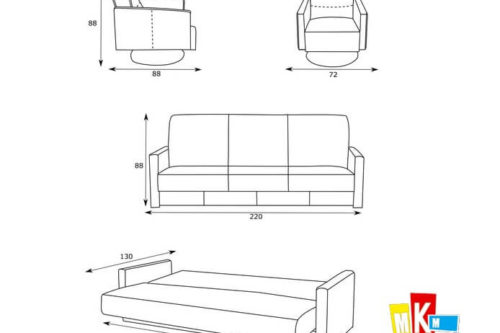 Wersalka Duo wymiary