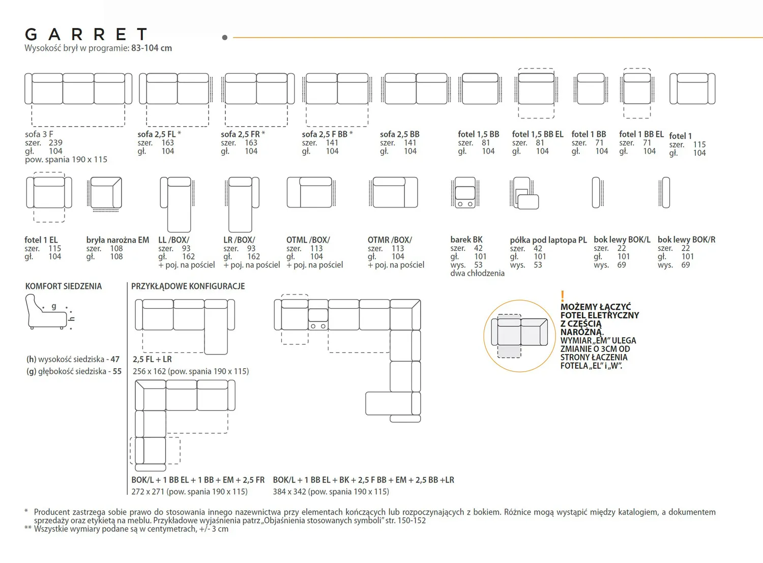 Narożnik Garret moduły