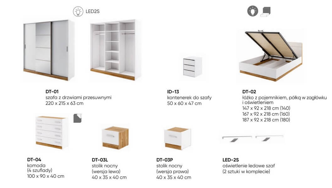 Meble syipalniane Dentro