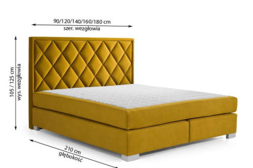 Łóżko KONTYNENTALE z wezgłowiem 402