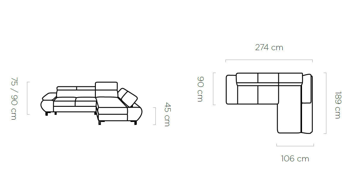 Wersal narożnik Flame mini