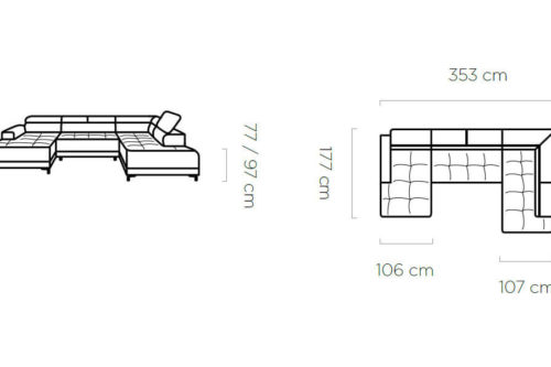 Wersal narożnik Hugo XL