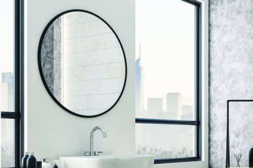 Lustro okrągłe Loft czarny