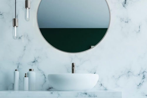 Lustro okrągłe Loft srebny