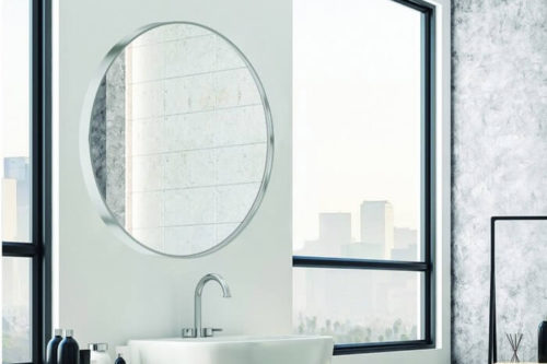 Lustro okrągłe Loft srebny