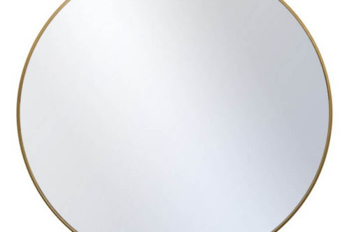 Lustro okrągłe Loft złoty