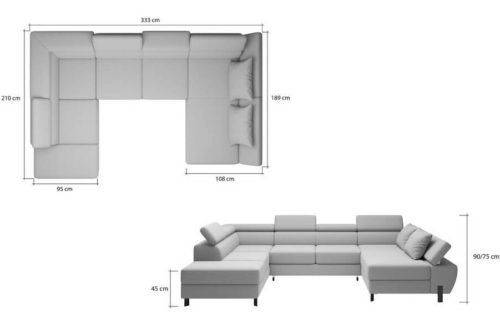 Narożnik Molina XL Wersal