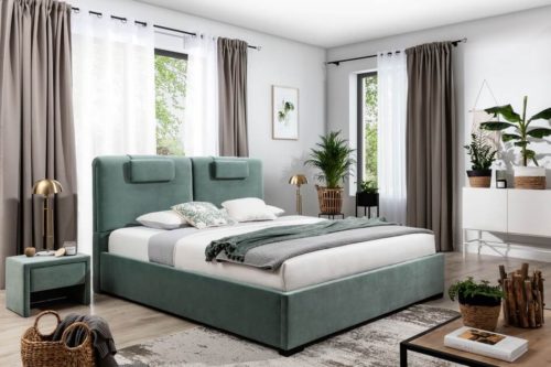 Łóżko tapicerowane Boho