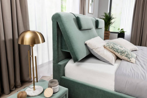 Łóżko tapicerowane Boho