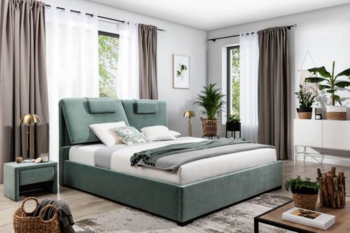 Łóżko tapicerowane Boho