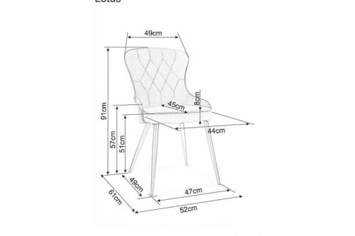 Krzesło Lotus Ve;lvet Signal