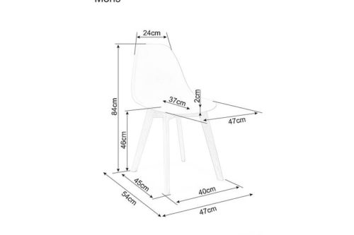 Krzesło z tworzywa sztucznego Moris