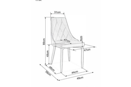 Krzesło Trix B Velvet Signal