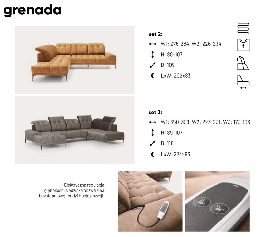 Narożnik funkcja relaks Grenada Benix