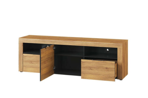 Szafka RTV 1-drzwiowa z 2 szufladami (szeroka) Kama