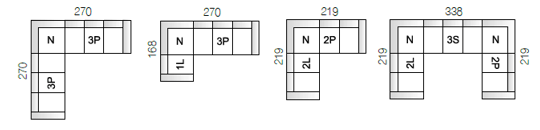 Narożnik Fasano Morel Meble moduły