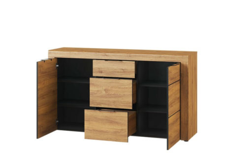 Komoda 2-drzwiowa z 3 szufladami Kama