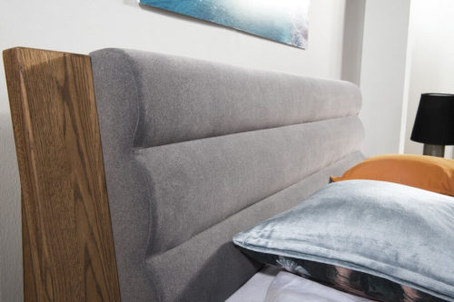 Łóżko pod materac 160x 200 z wezgłowiem tapicerowanym Velvet 76