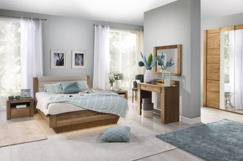 Łoże z wezgłowiem tapicerowanym Velvet 74