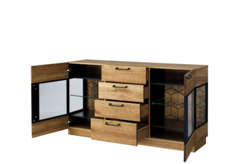 Komoda 2-drzwiowa z 4 szufladami Mosaic