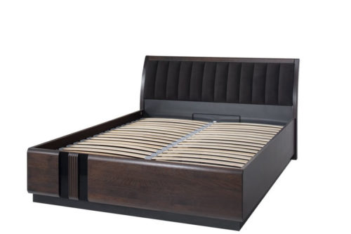 Łóżko z wezgłowiem tapicerowanym 160 x 200 Porti