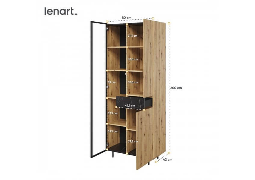 Witryna wysoka Marmo MR-02