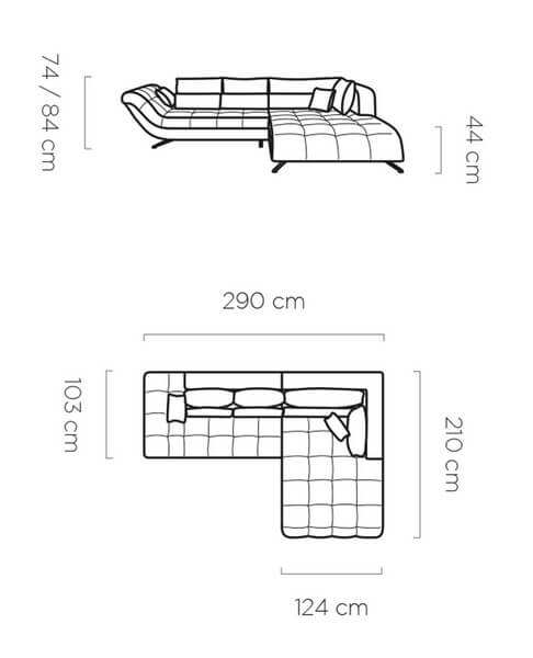 Narożnik z funkcją spania Calvin Wersal
