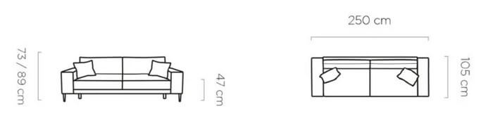 Sofa rozkładana z pojemnikiem Capitol