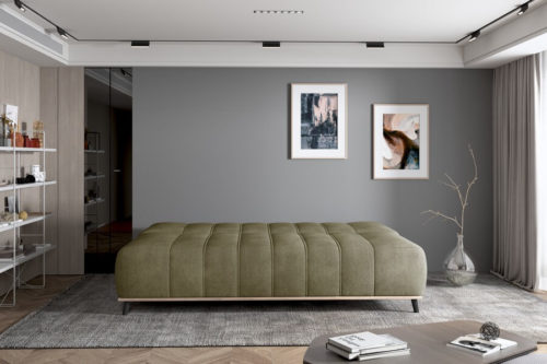 Sofa z funkcją spania z pojemnikiem Clive