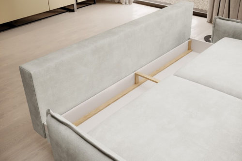 Sofa rozkładana z pojemnikiem Glossy