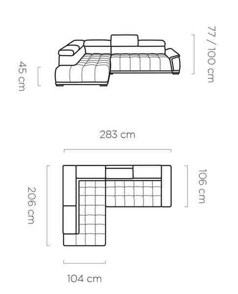 Narożnik Gremio Wersal wymiary