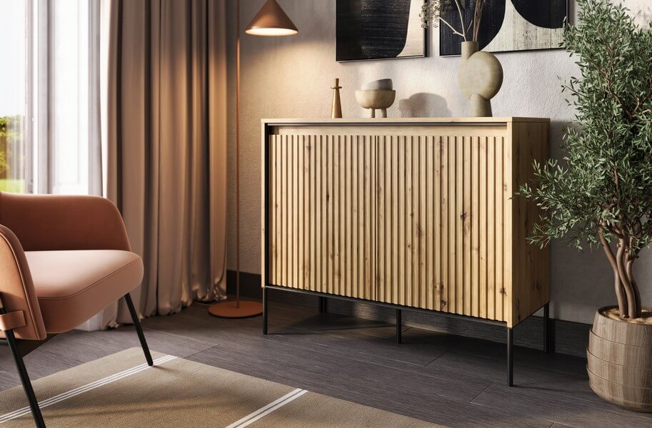 Komoda ryflowane fronty Trend TR-02 Lenart