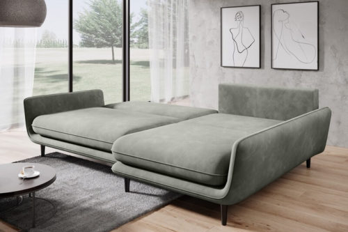 Narożnik z funkcją spania i pojemnikiem Solano