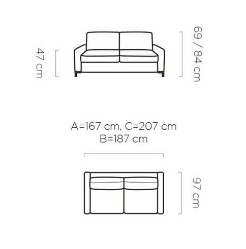 Sofa rozkładana Tino