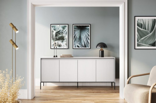 Komoda z ryflowanymi frontami Trend TR-04