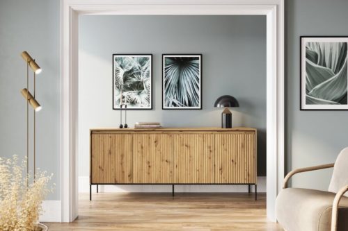 Komoda z ryflowanymi frontami Trend TR-04