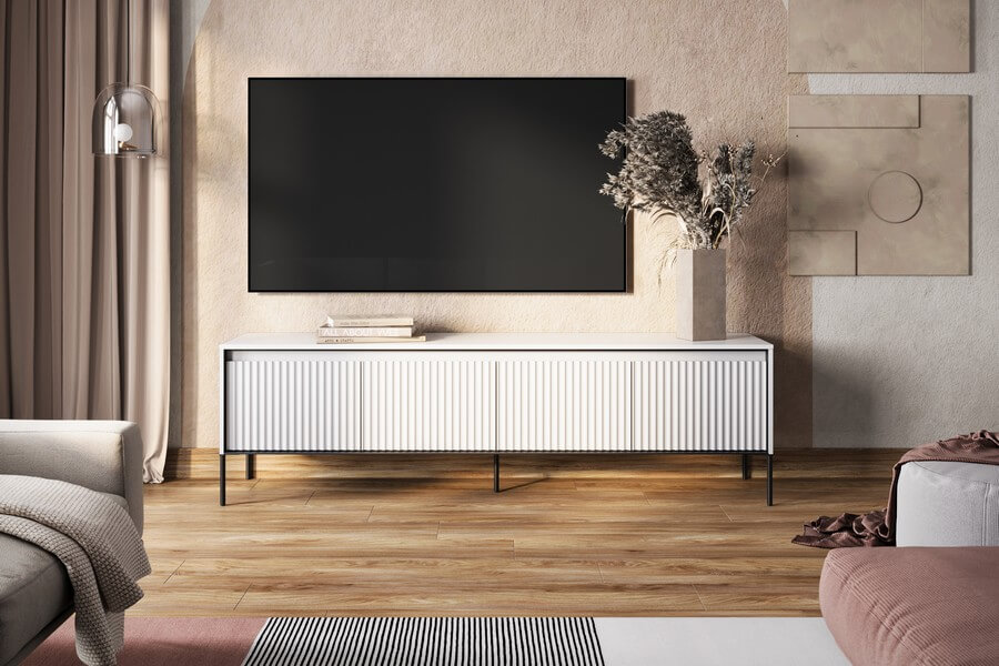 Szafka RTV, ryflowane fronty Trend TR-06