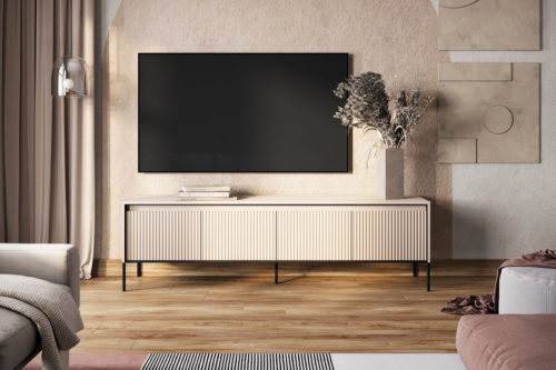 Szafka RTV, ryflowane fronty Trend TR-06