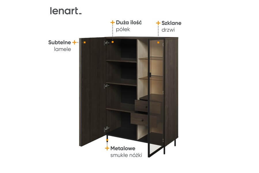 Witryna z oświetleniem Piemonte Lenart