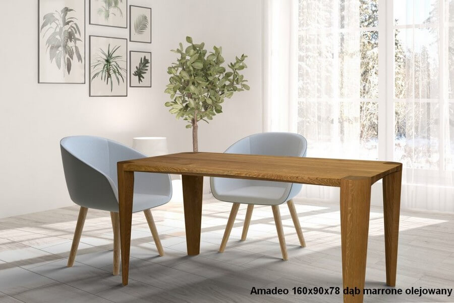 Stół z litego drewna Amadeo Ortus