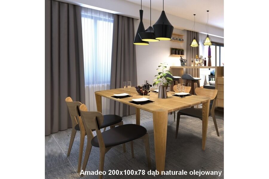 Stół z litego drewna Amadeo Ortus