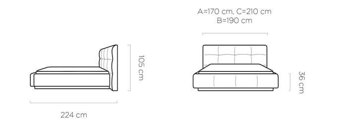Łóżko tapicerowane Asti