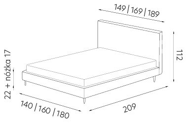 Łózko Marmi wymiary