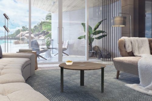 Stolik kawowy z litego drewna Matteo