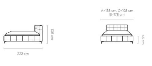 Łóżko z regulacją wysokości Naomi