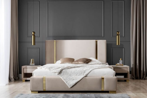 Łóżko tapicerowane Oro