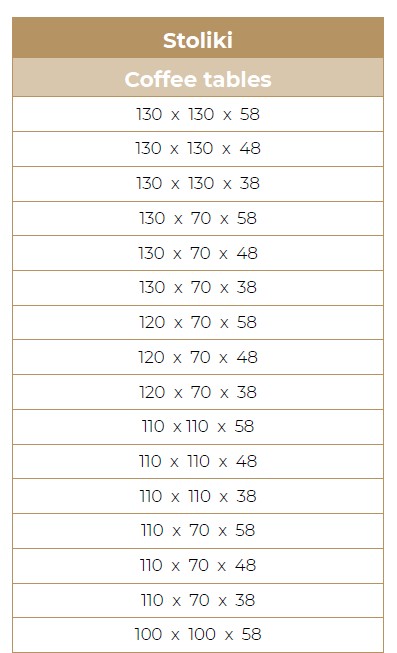 Stolik z litego drewna Paolo